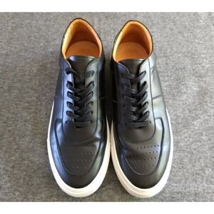 Beckett Simonon Garcia Black Leather‎ Shoes Men's 8 Lace Up Sneakers Handcrafted